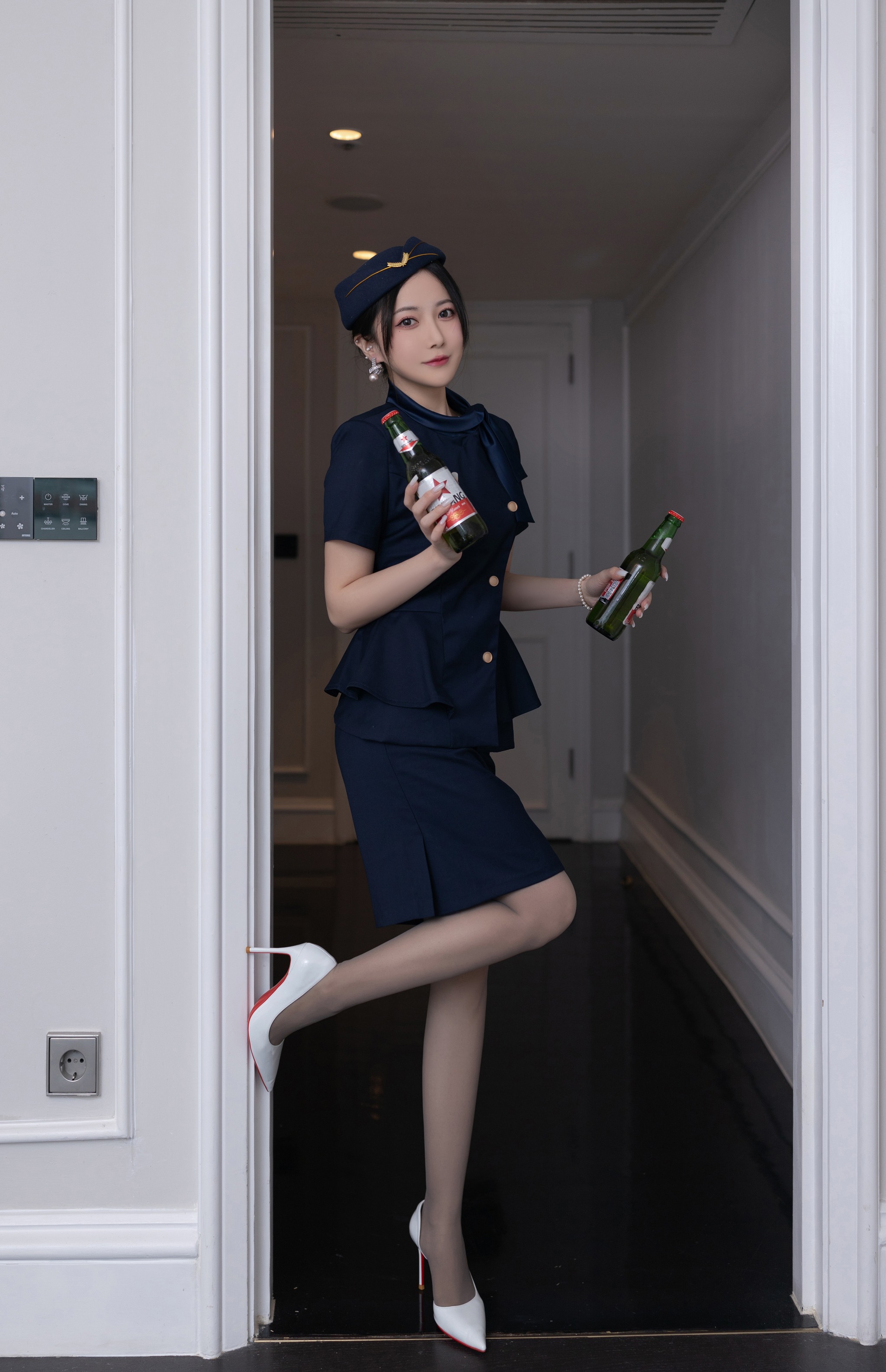 图片[1]-鱼子酱Fish – NO.216 （私拍）《空姐制服》写真[120P]-XikXak